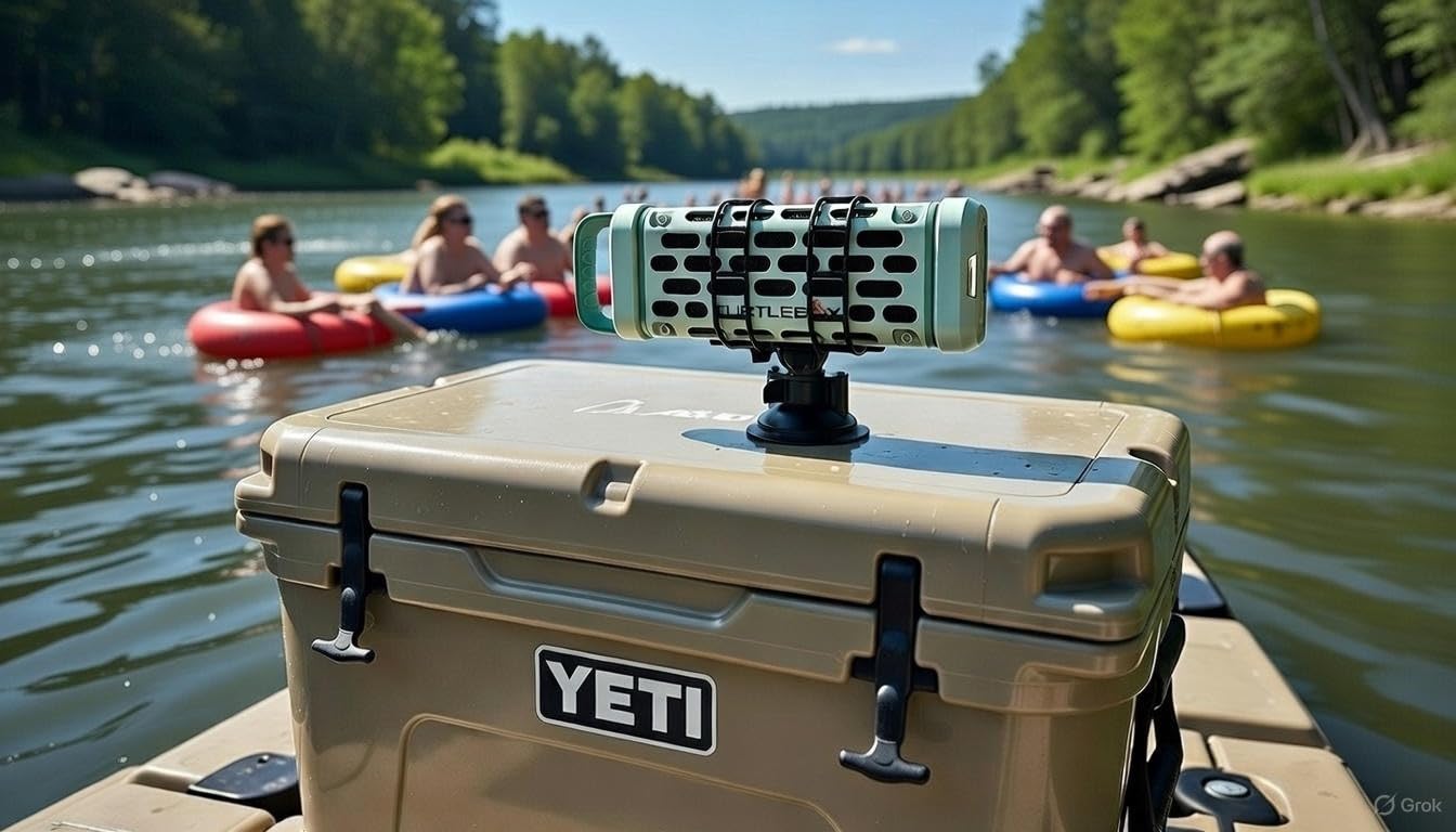 Anchored Mounts Golf Cart Bluetooth Speaker Mount - Fits All Speaker Sizes - Compatible: Boat, ATV, UTV, Bike - Adjustable Straps - Heavy Duty Suction