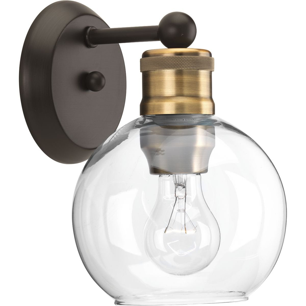 Progress Lighting P300049-020 Hansford Bath & Vanity, 1-Light, Antique Bronze