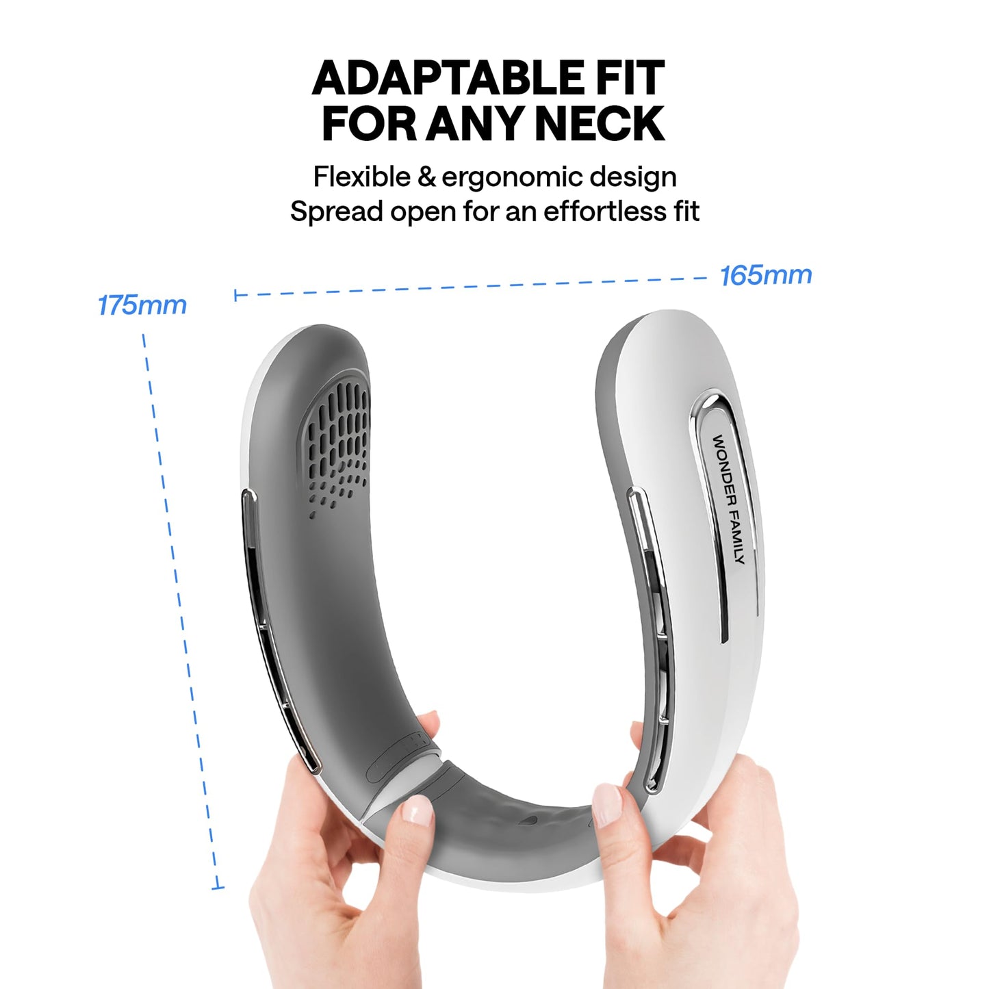 Personal Neck Fan - Rechargeable 4000 mAH - Portable Fan Necklace for Travel, Gym, Office - Wearable Air Conditioner - Unique Gifts for Men & Women