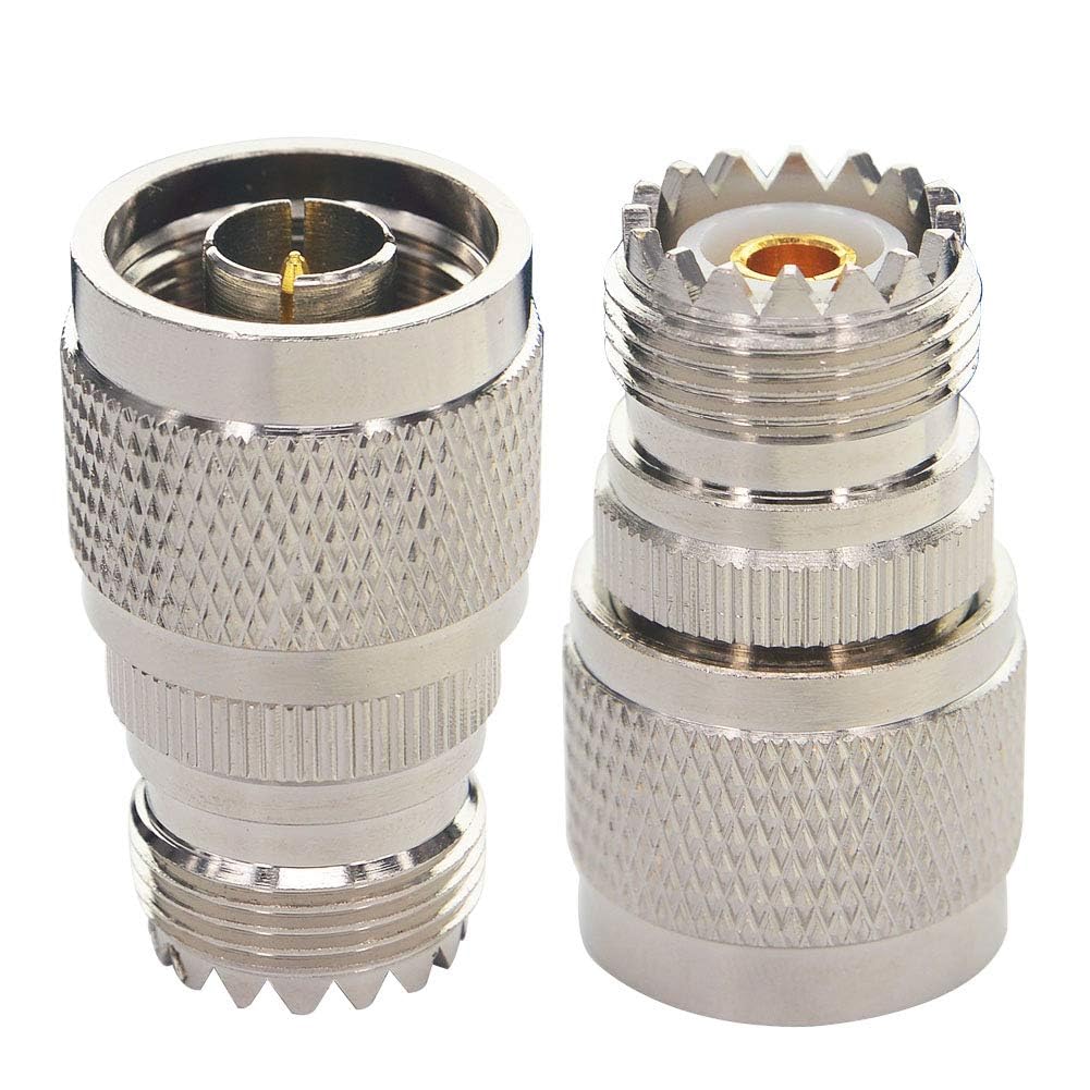 Boobrie N Male to UHF Female SO-239 Connector SO239 Jack to N-Type RF Coaxial Coax Cable Adapter for Antenna/Wireless LAN Device/WiFi/Radio/Coaxial…
