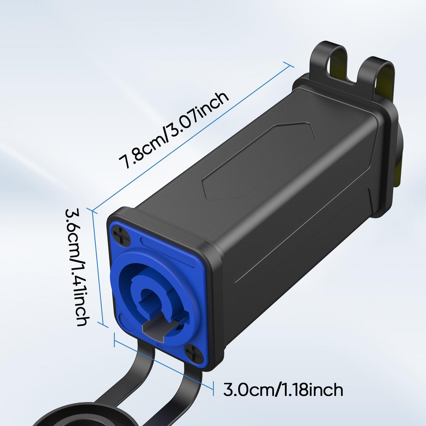 SYBECHATF 2 Packs Powercon to Powercon Male and Female Powercon Connectors Extension Adapter,NAC3MPA-1 to NAC3MPB-1 AC Power Coupler 20A
