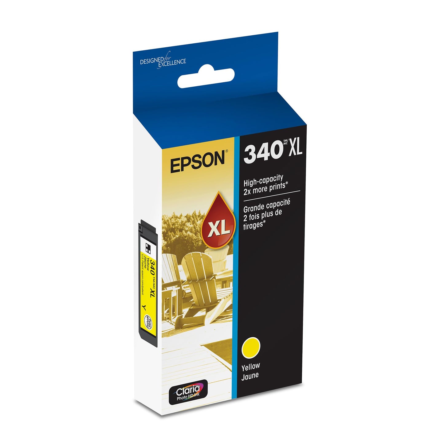 Epson 340 Claria Photo HD Ink High Capacity Yellow Cartridge (T340XL420-S) Works with Expression XP-8800