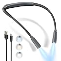Book Light, 3-Color and Brightness Adjustable Reading Light, Rechargeable and Bendable Round Neck Design, 100hrs Runtime, Perfect Reading Lamp Gifts