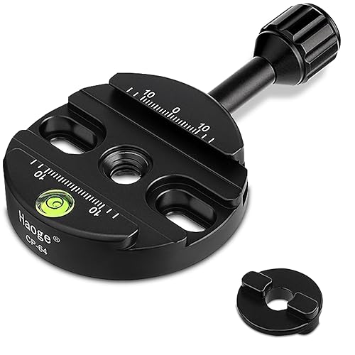 Haoge Combo Boss Adapter with CP-64 64mm Arca-Swiss-Compatible Quick Release Clamp for Manfrotto Tripod Ball Head Clamp Replacement
