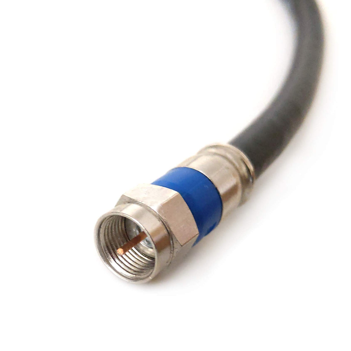 PHAT SATELLITE 100ft RG6 Coaxial Cable Made in USA Pro Rated Indoor Outdoor Anti Corrosion Brass Compression Connectors UL ETL CATV RoHS 75 Ohm RG6 Digital Audio Video Broadband Internet Cable