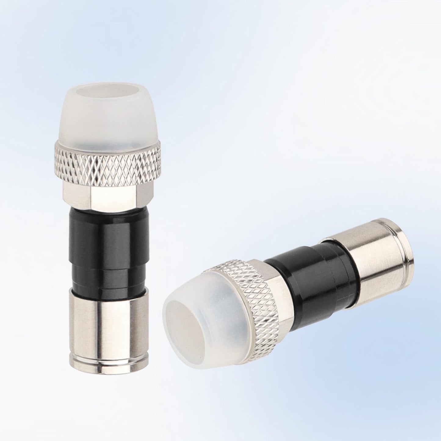 MOOKEERF RG6 Compression Connectors 20 Pack,F Type RG6 Connectors 75 Ohm,RG6 Coaxial Cable Compression Fitting with Weather Seal O Ring and Waterproof
