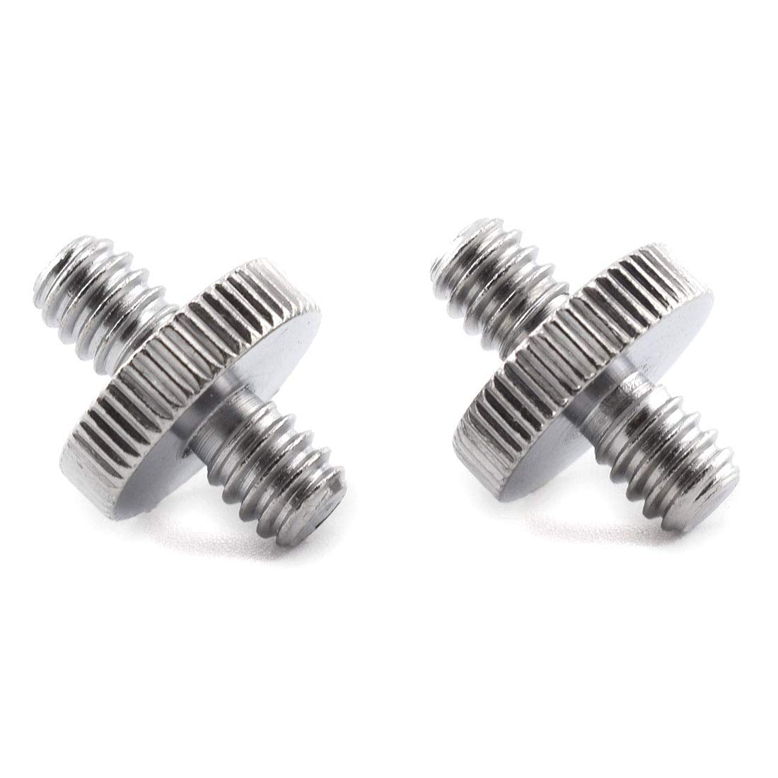 1/4"-20 Male to 1/4"-20 Male Thread Camera Tripod Screw Adapter, SDTC Tech 2 Pack Camera Screws Converter Connector for Quick Release Plate Mounting