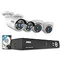 8CH Home Security Camera System with 1TB HDD, 5MP Lite DVR, 1080P Indoor/Outdoor Wired Surveillance CCTV, Day Night Vision Bullet Dome Cameras