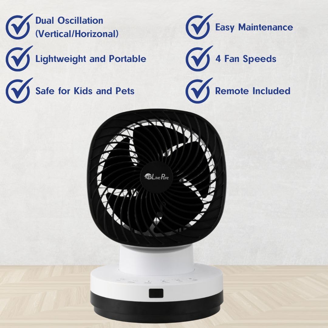 LivePure LP1200FAN-G Air Fury Oscillating Fan