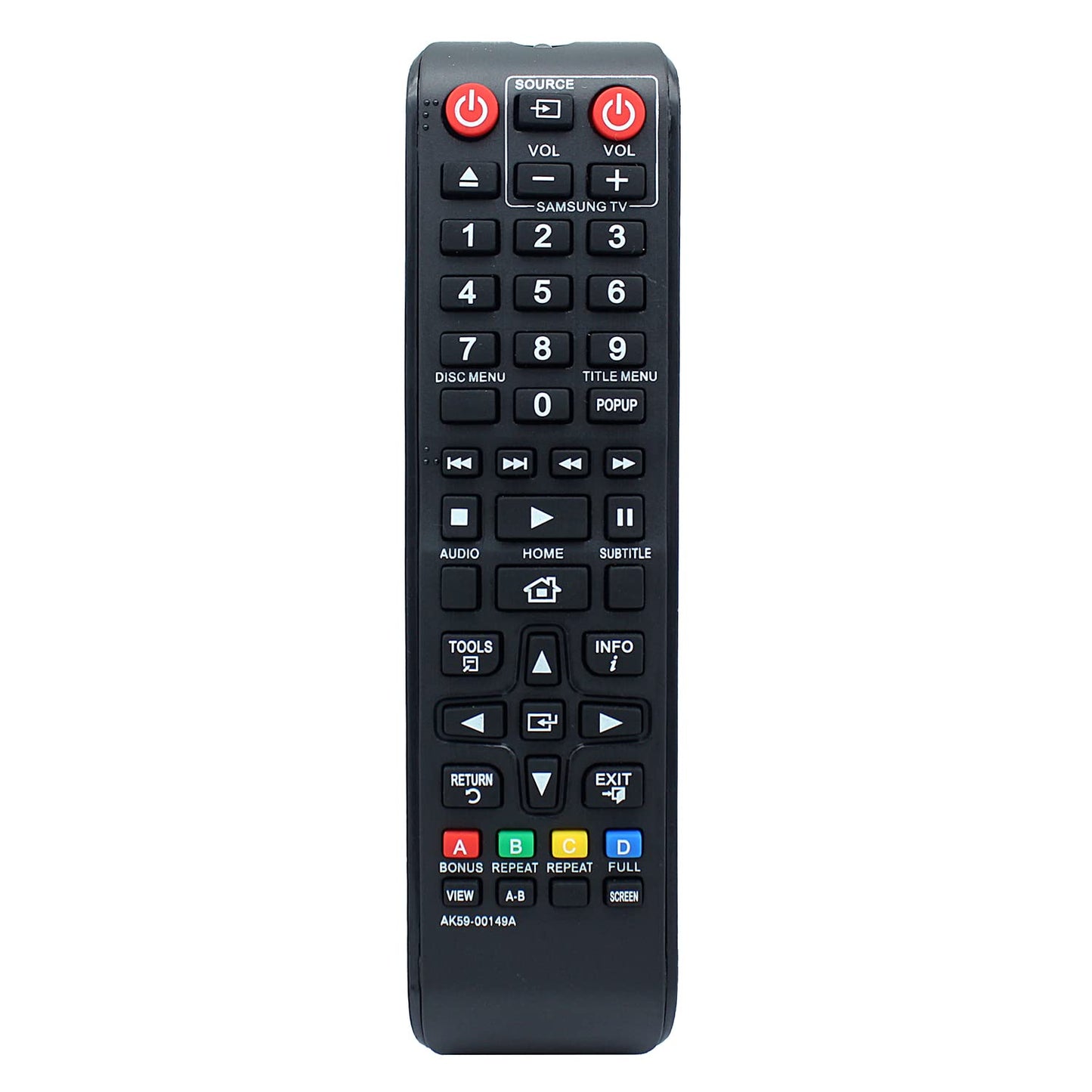 AK59-00149A Remote Control Replacement for Samsung TV Blu-Ray Player BD-F5100 BD-FM51 BD-FM57C BD-H5100 BD-H5900 BD-JM57 BD-HM51 BD-HM59