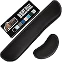 GORILLA GRIP Silky Memory Foam Wrist Rest for Computer Keyboard, Mouse, Ergonomic Design for Typing Pain Relief, Desk Pads Support Hand and Arm