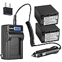 Kastar 2-Pack NP-FV100 Battery and LCD AC Charger Compatible with Sony HDR-CX580, HDR-CX610E, HDR-CX675, HDR-CX690, HDR-CX700, HDR-CX730, HDR-CX740