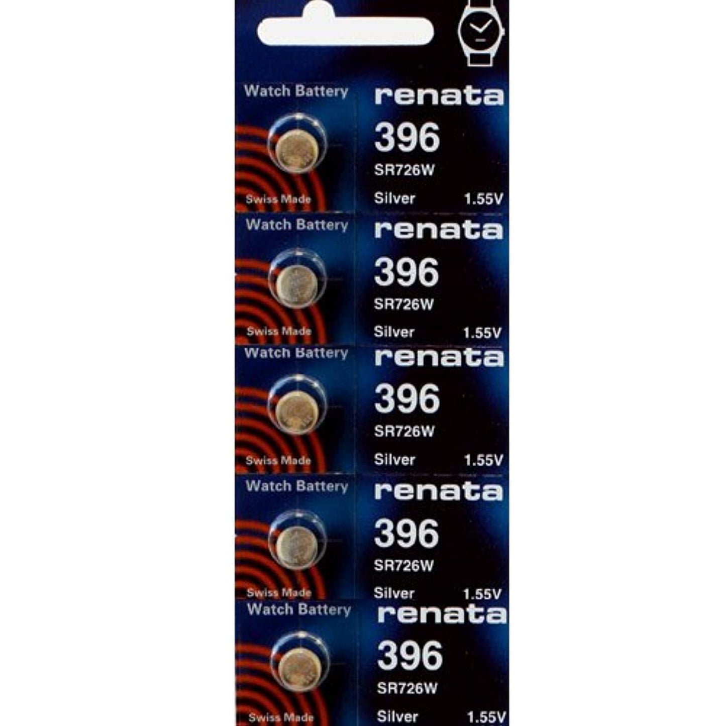 396 Watch battery - Strip of 5 Batteries