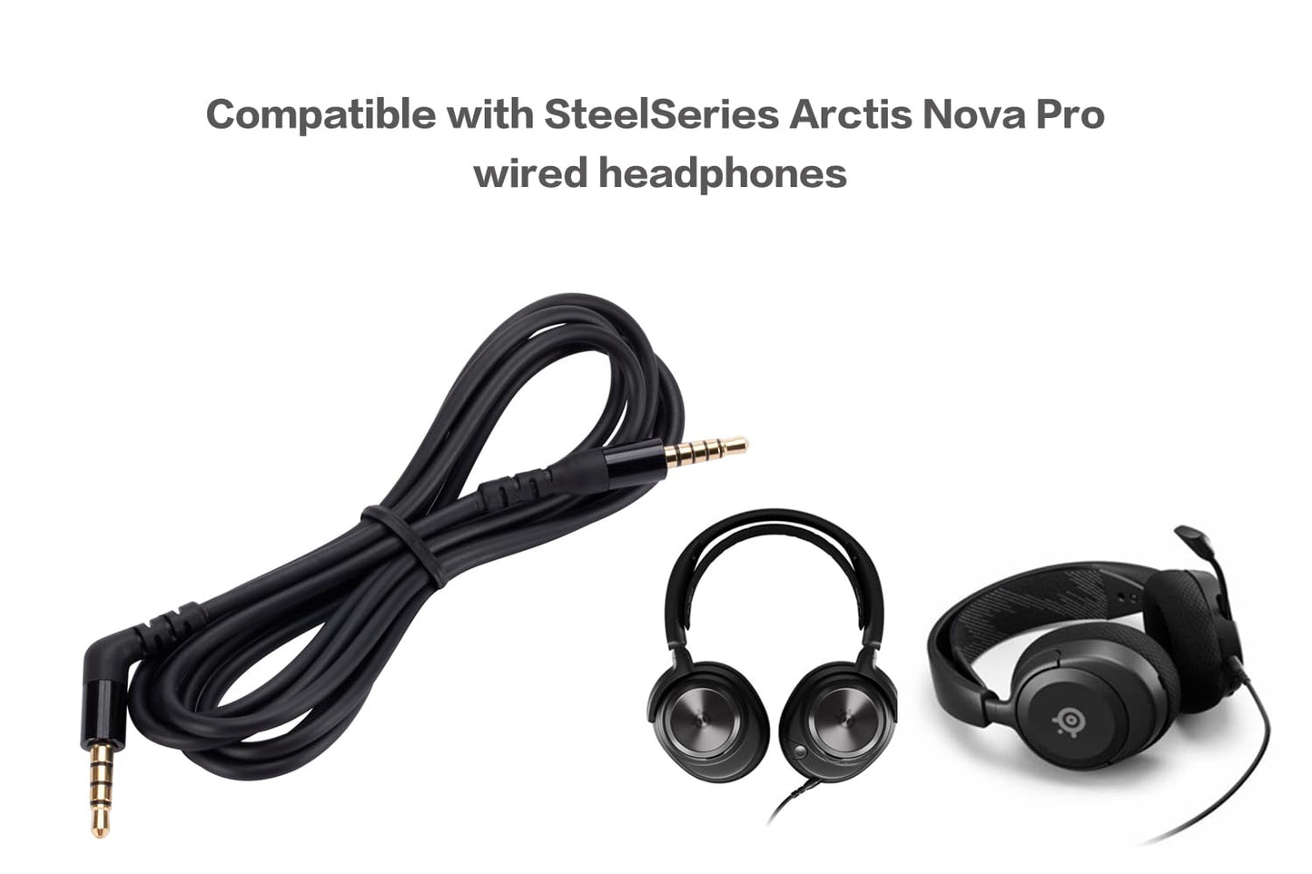 UNCLE LIGHT Arctis Nova Pro Replacement Cable, Compatible with SteelSeries Arctis Nova Pro Gaming Headsets 3.5mm Gaming Headsets Audio line, 5 Ft…