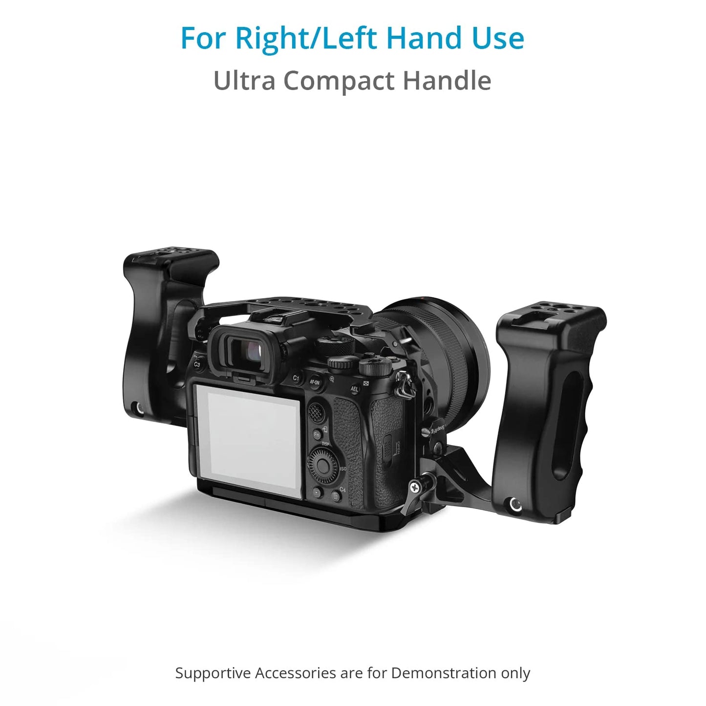 PROAIM SnapRig Side Handle for Camera Cage/Rigs. Ergonomic Design with Standard Rail Mounting for Right/Left Hand Use. Multiple Mounting Threads.