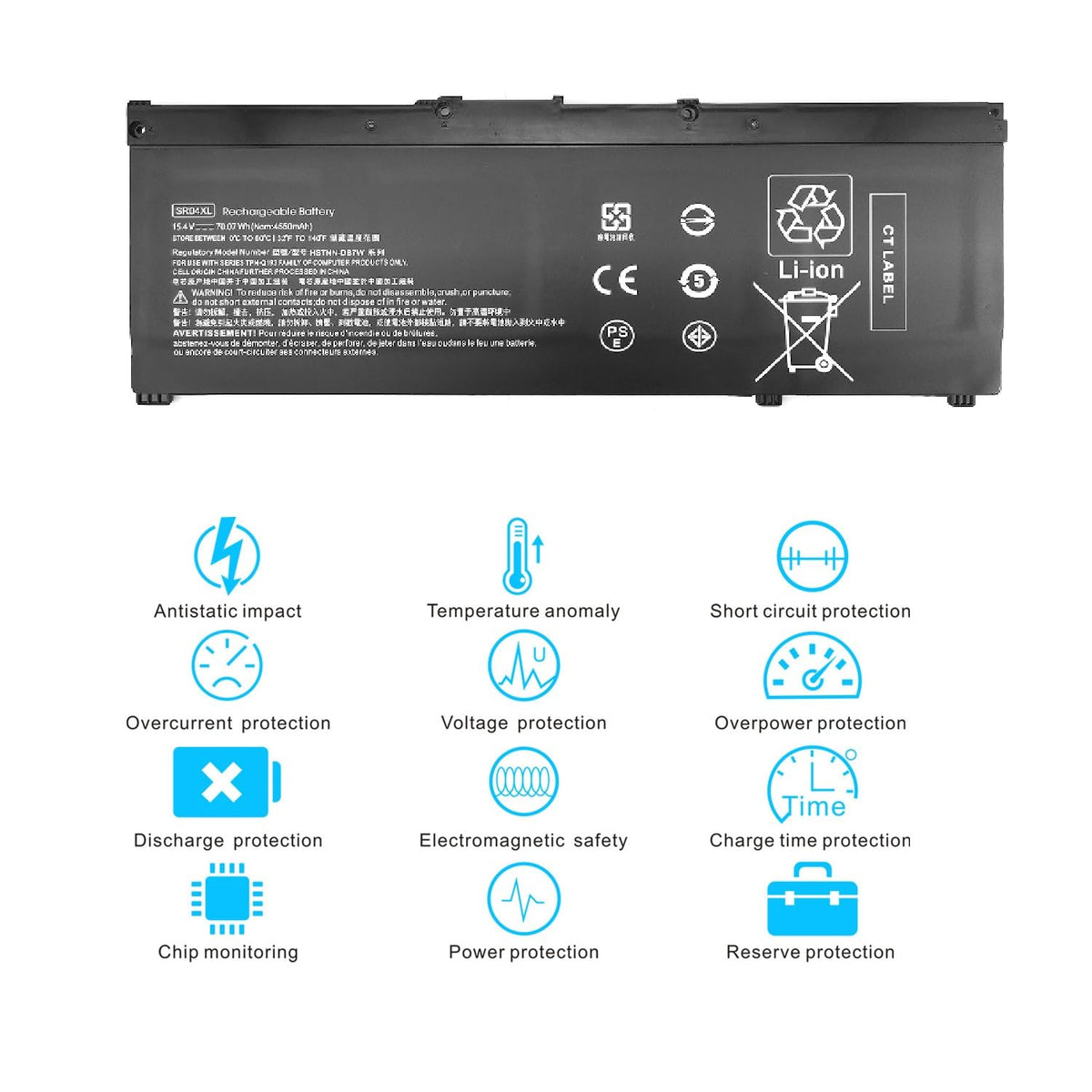 SR04XL SR03XL 917724-855 Battery Replacement for HP Omen 15 15-dc0xxx 15-dc1xxx 15-ce0xx 15-cb0xx Series 15-ce198wm 15-ce019dx 15-ce020a 15-dc0051nr
