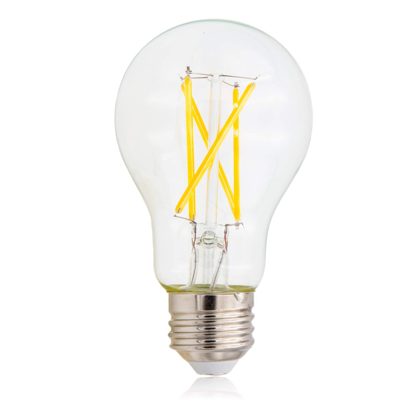 Maxxima Clear A19 LED Filament Light Bulb, 7W, 2700K, 800 Lumens, 6 Pack