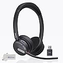 Yealink WH64 Hybrid Wireless Headphones DECT & Bluetooth Duo, UC Certified, For PC, Laptop & Mobile, USB-C Dongle, 150m Range, 32H Talk Time, 3-Mic…
