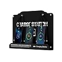 Wall Mounted 8 Port Charging Station with Fast Charigng Cables - Multi Device Charging Dock for Office, Hotel & Public Spaces | Compatible with iPhone
