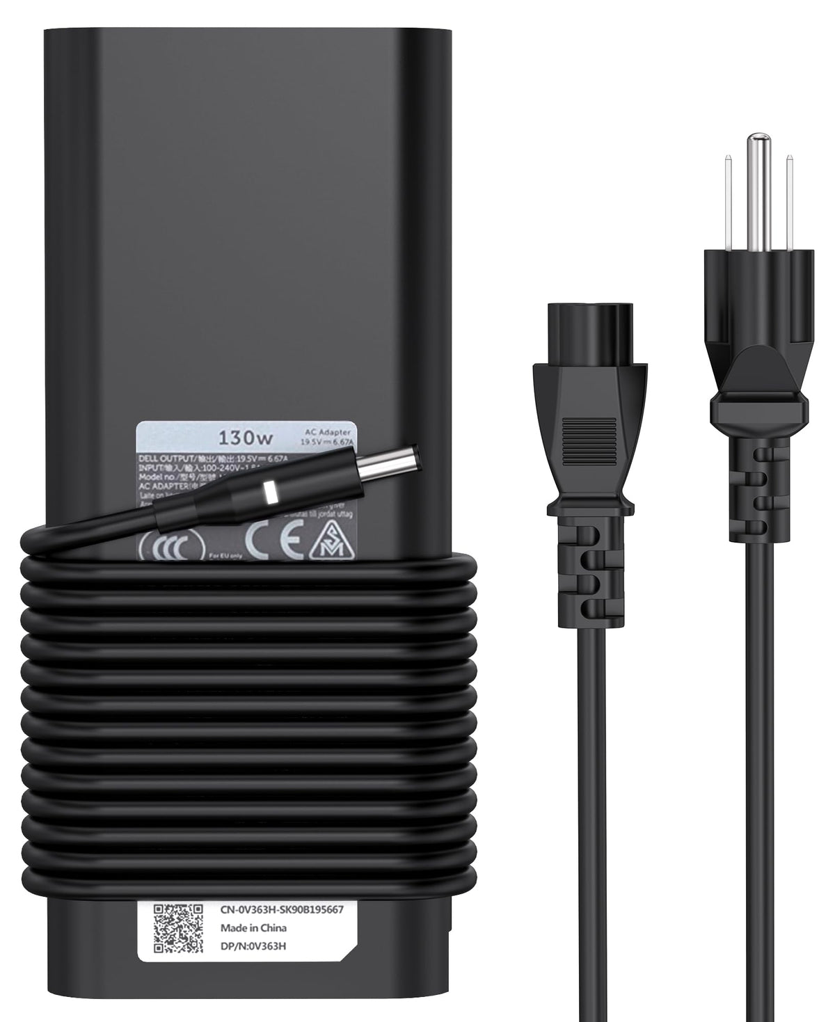 AYKLCZUU New 130W 4.5mm AC Adapter Laptop Charger Replacement for Dell XPS 15 9570 7590 9560 9550 Precision 5520 5540 5510 5530 M3800 M2800 HA130PM130