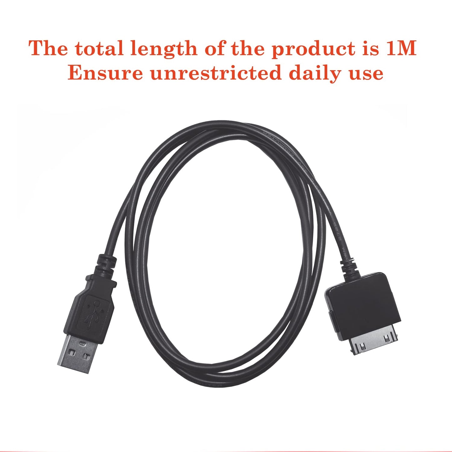 Adhiper Replacement USB Sync Data Transfer Charging Cable Copper Wire Charger Cord Compatible with Microsoft Zune Zune2 ZuneHD MP3 MP4 Player - Only