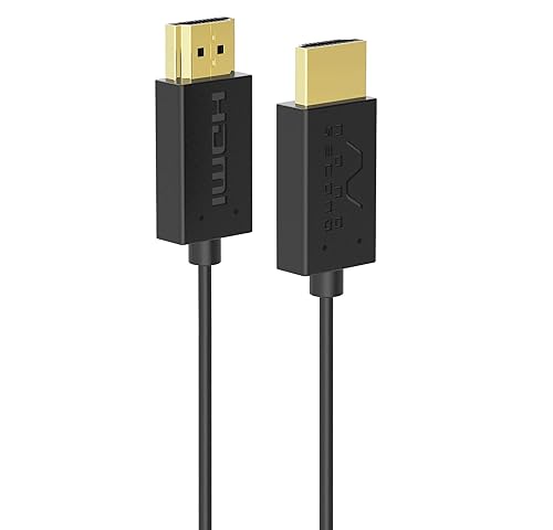 Nanosecond Extreme Slim 2.6' HDMI Cable - World's Thinnest and Most Flexible HDMI Cable. (2.6 Ft / 0.8m) High-Speed Supports Full 1080P, 4K, UltraHD