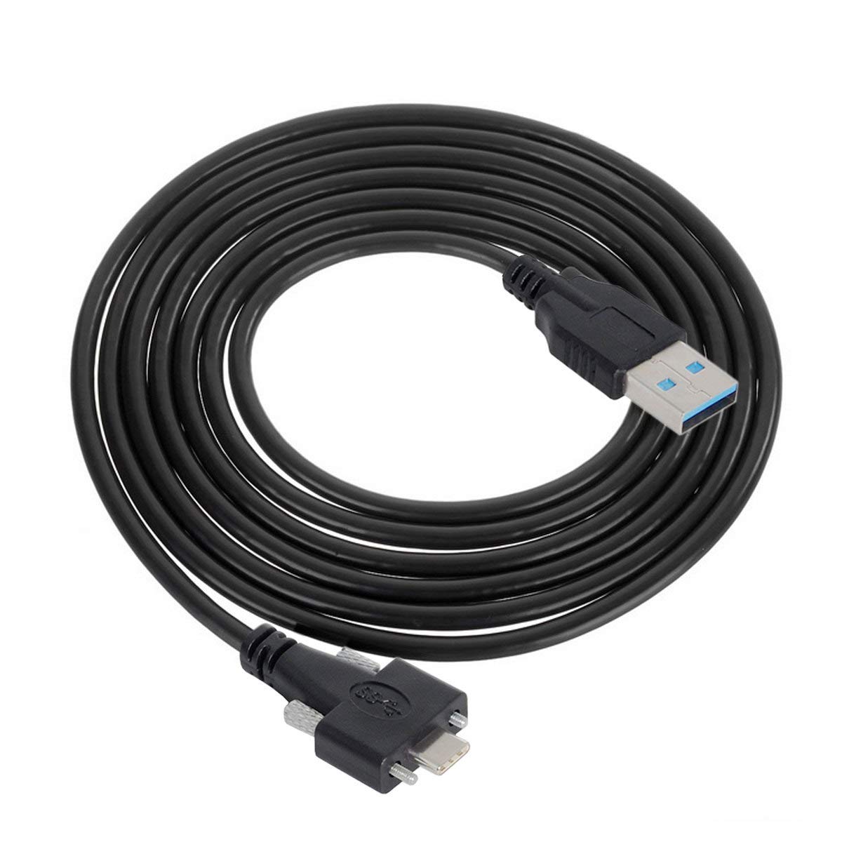 Cablecc USB 3.1 Type-C Dual Screw Locking to Standard USB3.0 Data Cable 3m Panel Mount Type