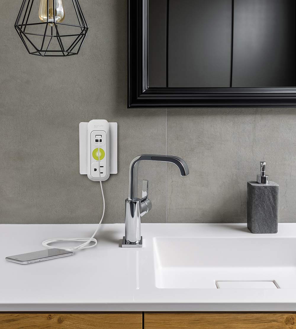 Wall Outlet Extender with USB Charging Ports - Multi Plug Adapter with AC Outlets - Compact Surge Protector for Home, Office, or Travel - Space-Saving