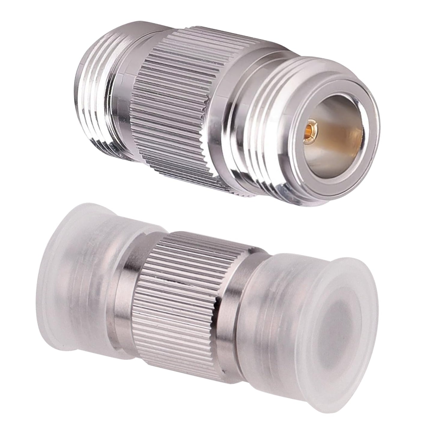 MOOKEERF N Female to N Female Connector Adapter 2 Pack N Barrel Coupler Adapter 50 Ohm Double Female N Connector for RF Coax Cable