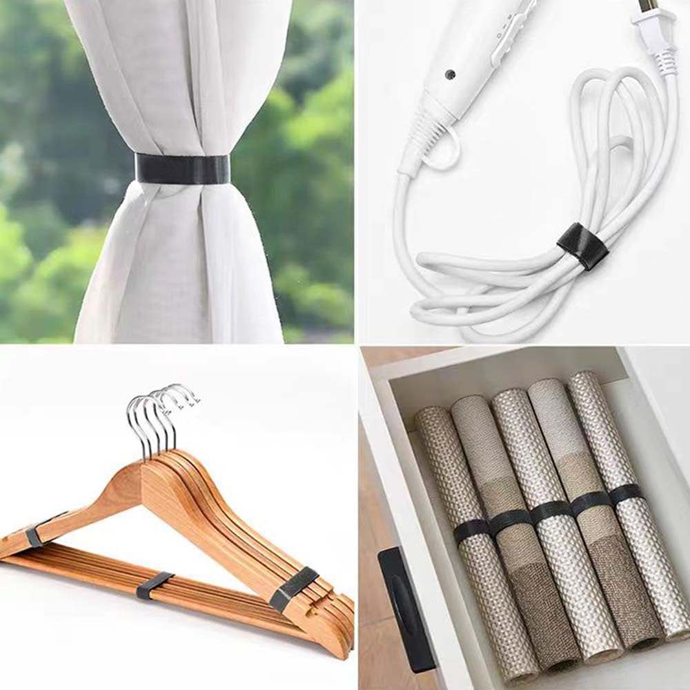 Hook and Loop Roll,Double-Sided Strips,Self-Gripping Straps,Cut to Length, Reusable Cable Ties,Wires Cords Management,Wire Organizer Straps,for