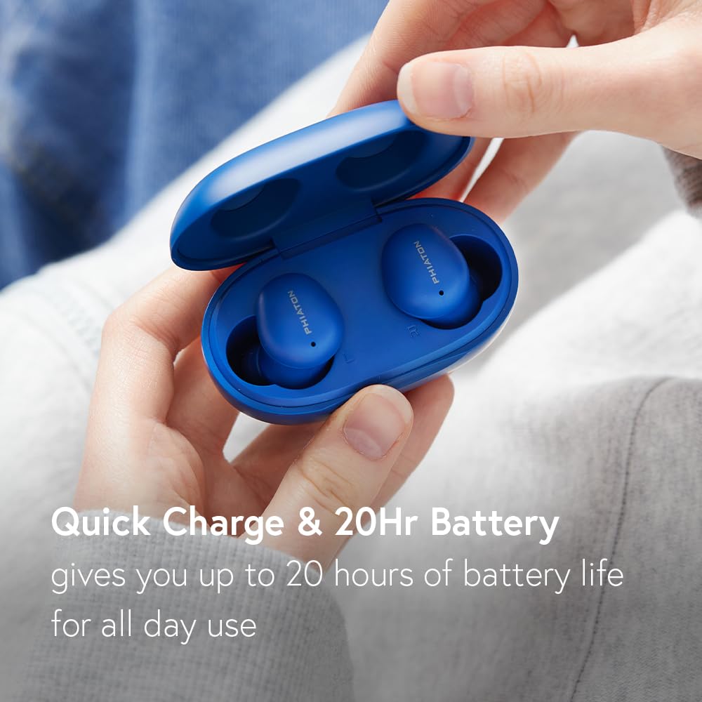 Phiaton Bonobuds True Wireless Earbuds Noise Cancelling Bluetooth Earbuds. Ambient Mode Headphones with Touch Controls. 20 Hr Battery and Quick Charge
