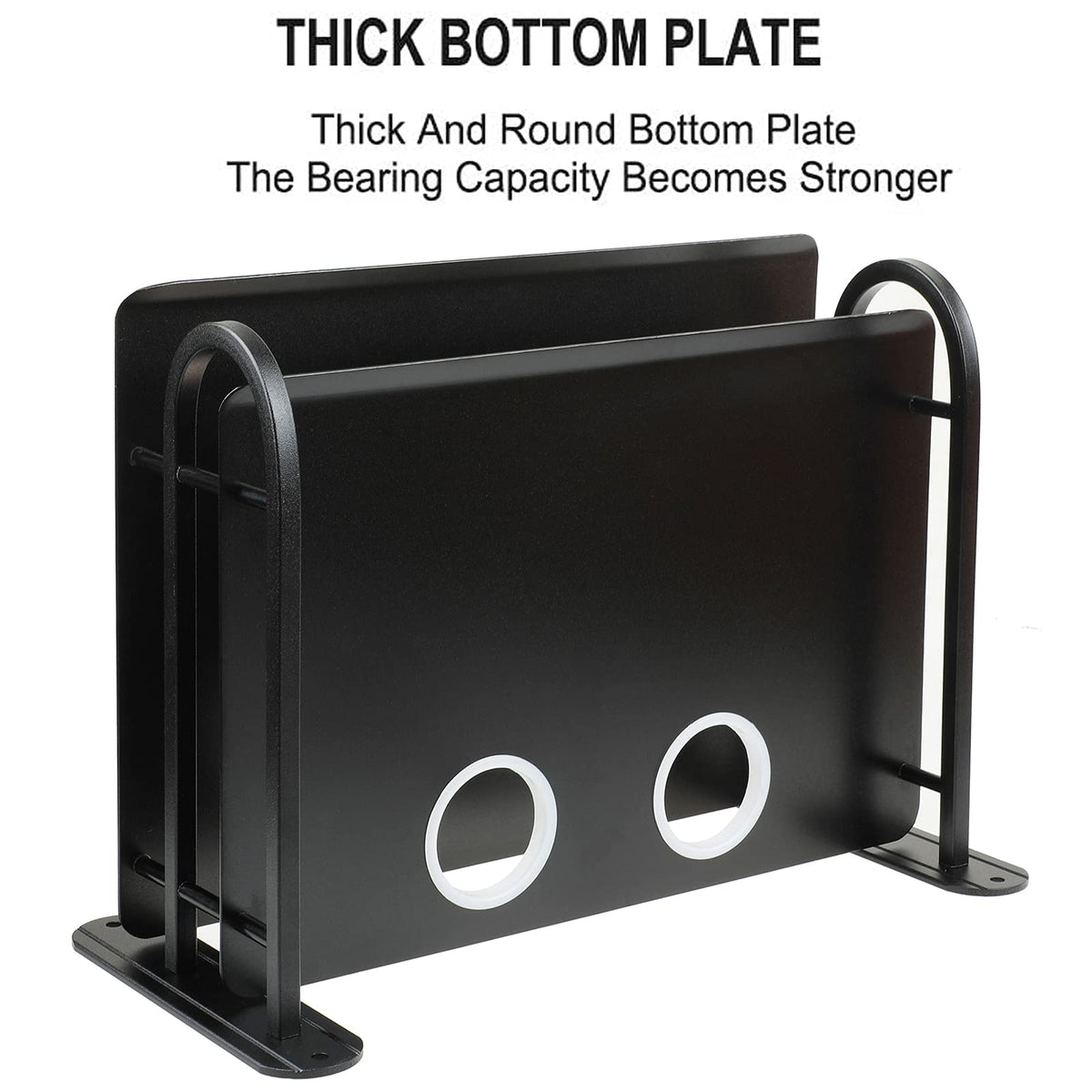 Z-Color Black Metal Double Wireless WiFi Router Storage Box/TV Set Box Shelf Wall Hanging Plug Board Bracket Cable Storage Organizer (Large)