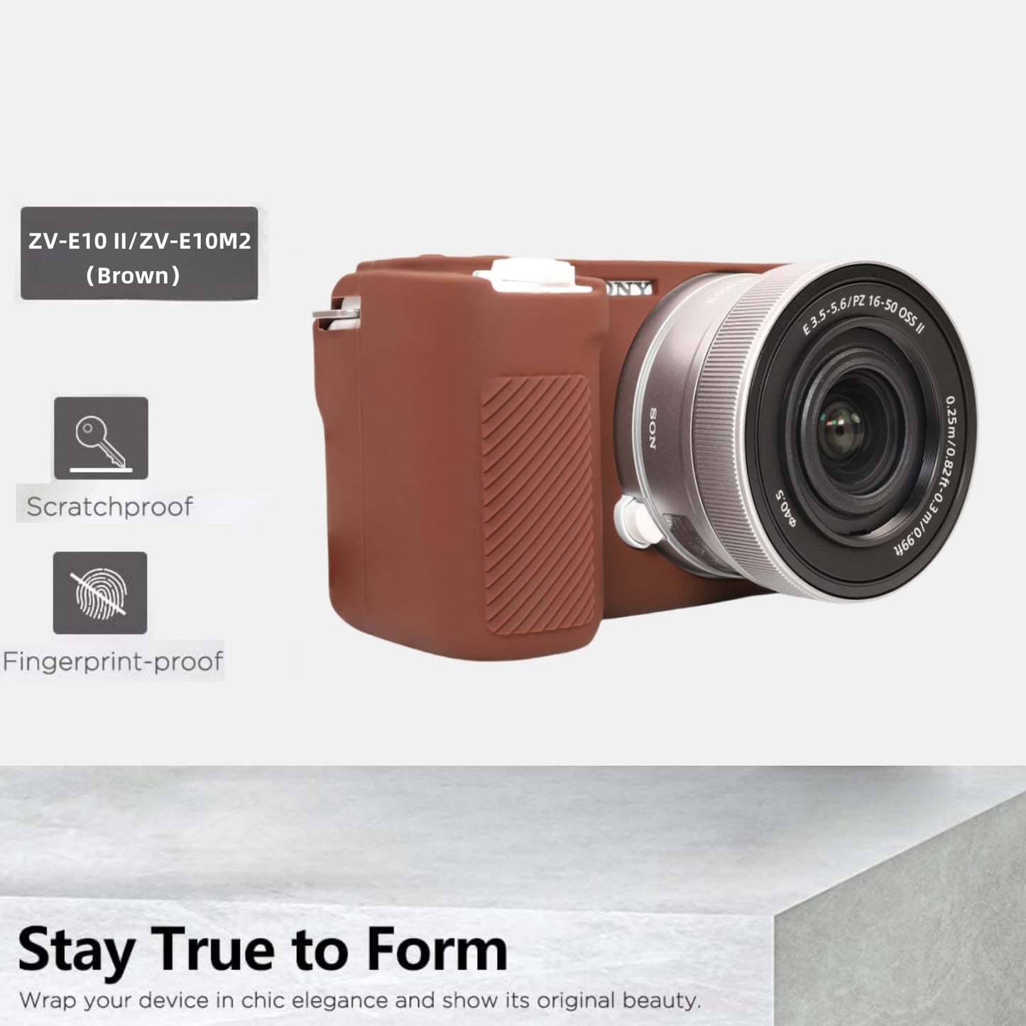 SZHSYJY Camera Case for Sony ZV-E10 II/ZV-E10M2 Digital Camera,ZV-E10 II Soft Silicone Protective Bag,Anti-Scratch Slim Fit Soft Sleeve with ZV-E10 II