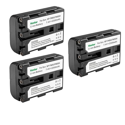 Kastar NPFM50 Battery (3-Pack) for Sony NP-FM30 NP-FM50 NP-FM51 NP-QM50 NP-QM51 NP-FM55H and CCD-TR DCR-PC DCR-TRV DCR-DVD DSR-PDX GV HVL Series