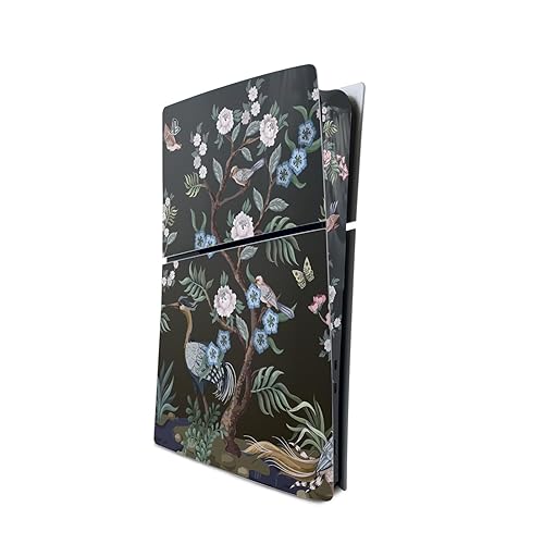 MightySkins Skin Compatible with PlayStation 5 Slim Digital Edition Console Only - Asian Fabric | Protective, Durable, and Unique Vinyl Decal wrap
