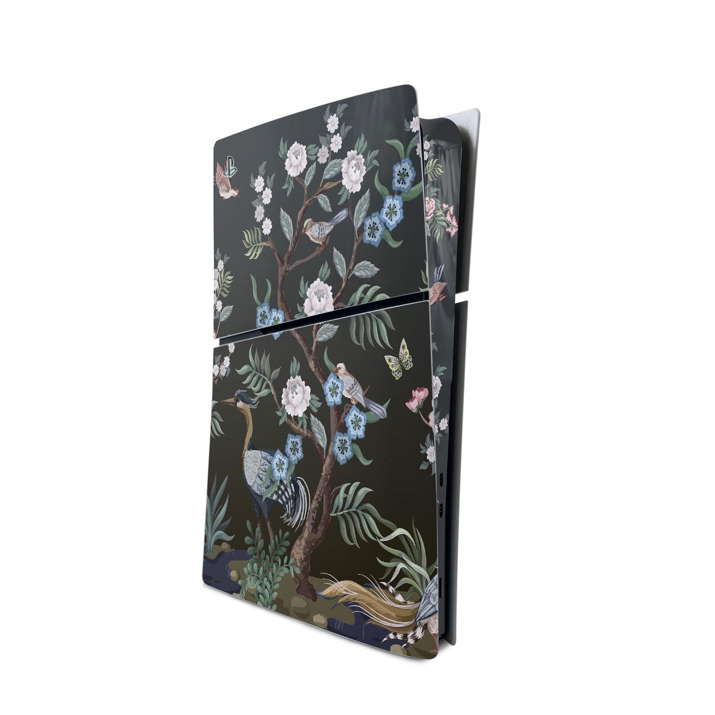 MightySkins Skin Compatible with PlayStation 5 Slim Digital Edition Console Only - Asian Fabric | Protective, Durable, and Unique Vinyl Decal wrap