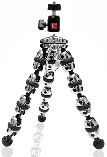 iShot Pro TigerPod HD Hybrid Metal Flexible Leg Tripod Stand for SLR Zoom DSLR GoPro Camera iPad iPhone Mount Flex Portable Lightweight GorillaPod