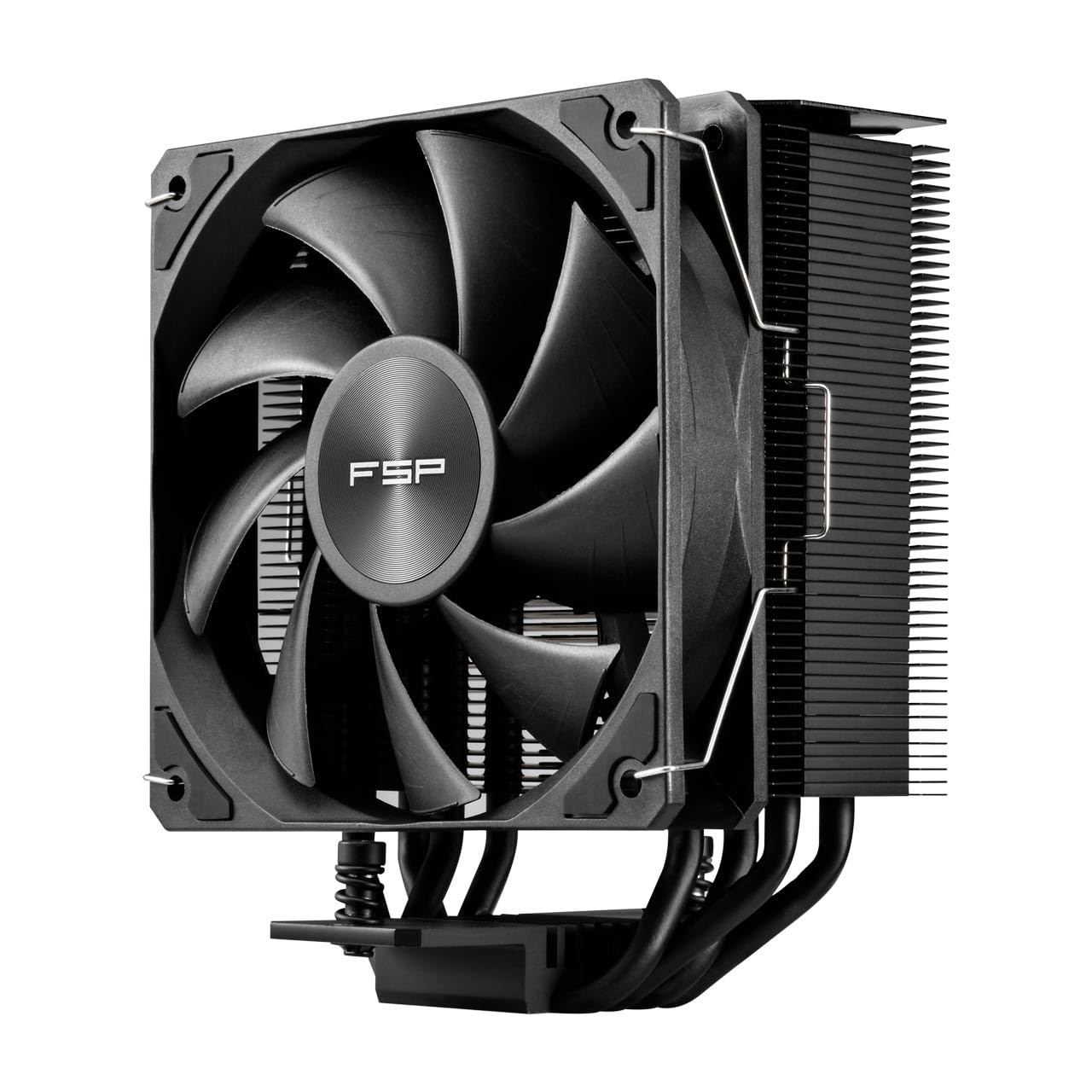 FSP NP5 Air CPU Cooler, 120mm Quiet Fan, 4 Heat Pipes, LGA 1851/1700/1200, AM4/AM5 (NP5-Black)