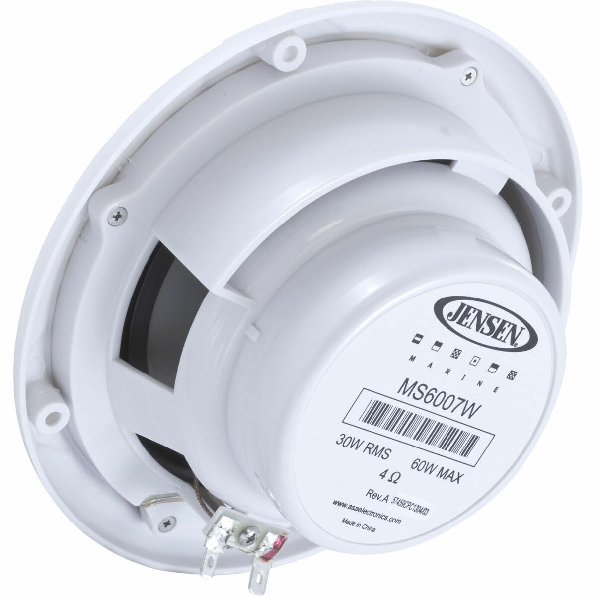 ASA Electronics Speaker, Jensen, MS6007W, 60w, 6-1/2, White, Single