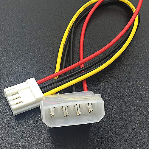 ThtRht 4 Pack Molex to Floppy Adapter 4 Pin IDE to 4P FDD Hard Drive Power Supply Cable Connector Convertor Extension Cord Wire for Old Computer