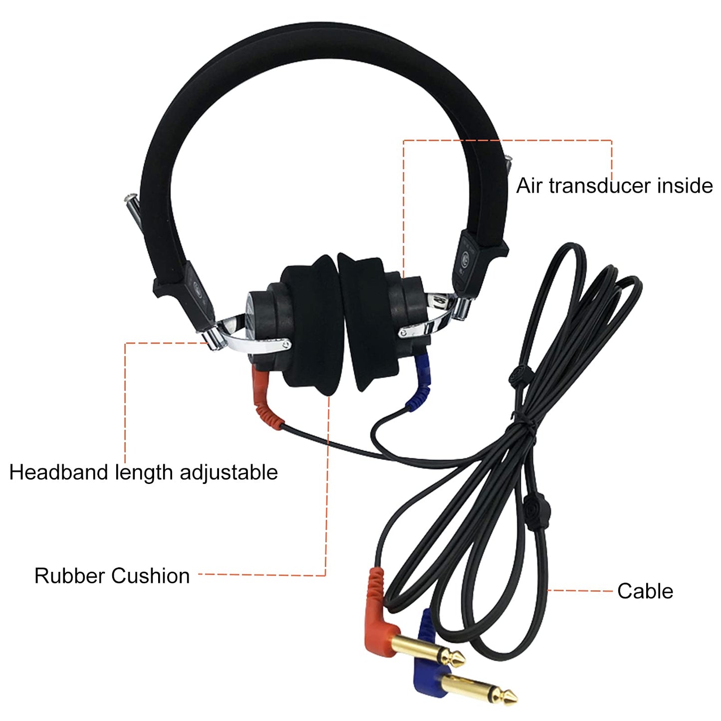 Anico for TDH39 and DD45 Audiometer Earphone Air Transducers Headsets Noise Reducing (Black)