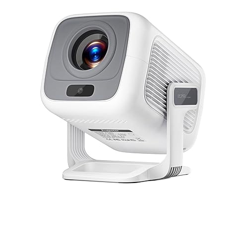 Mini Projector with WiFi and Bluetooth 4K 1080P Support with 180°Adjustable Stand, Home Video Projector Compatible for Laptop