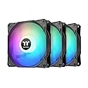 Thermaltake LE120 ARGB PWM Fan (3 Pack), PWM controlled 500~1500 rpm, 5V Motherboard Sync, 16.8 Million Colors 9 Addressable LEDs, Airflow 66.1 CFM