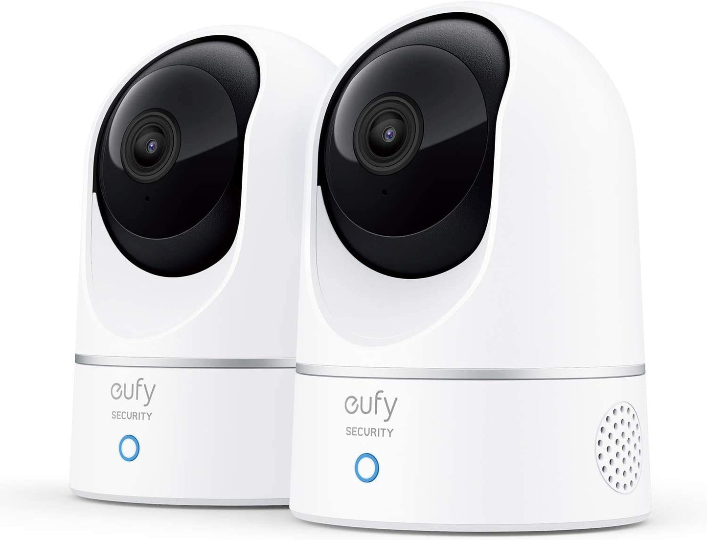 eufy Security Indoor Cam E220 2-Cam Kit, 2K Security Indoor Camera Pan & Tilt, Plug-in Camera with Wi-Fi, Human & Pet AI, Voice Assistant