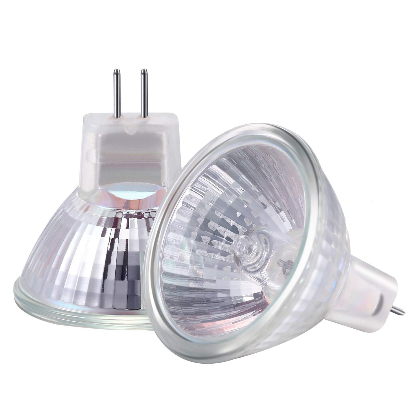Mudder 10 Pieces Halogen Light Bulbs Mr11 12v FTD Halogen Spotlight Bulbs, Gu4 Bi-pin Base, Glass Cover, Warm White 2700k Dimmable Precision Reflector