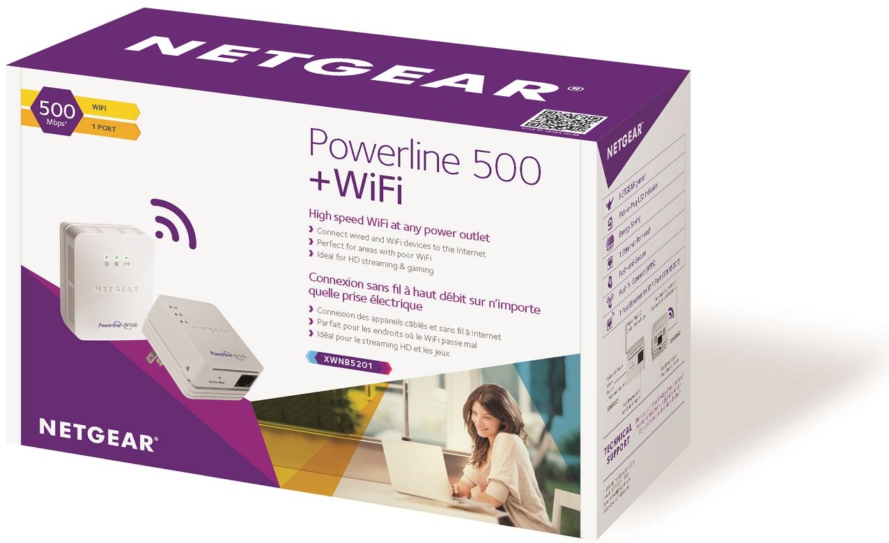 NETGEAR Powerline 500 + N300 WiFi and 1 Port Starter Kit (XWNB5201)