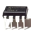 Juried Engineering LM386N-4/NOPB LM386N-4 LM386 Wide Input Voltage Low Power Audio Amplifier with Internal Gain DIP-8 Breadboard-Friendly (Pack of 10)