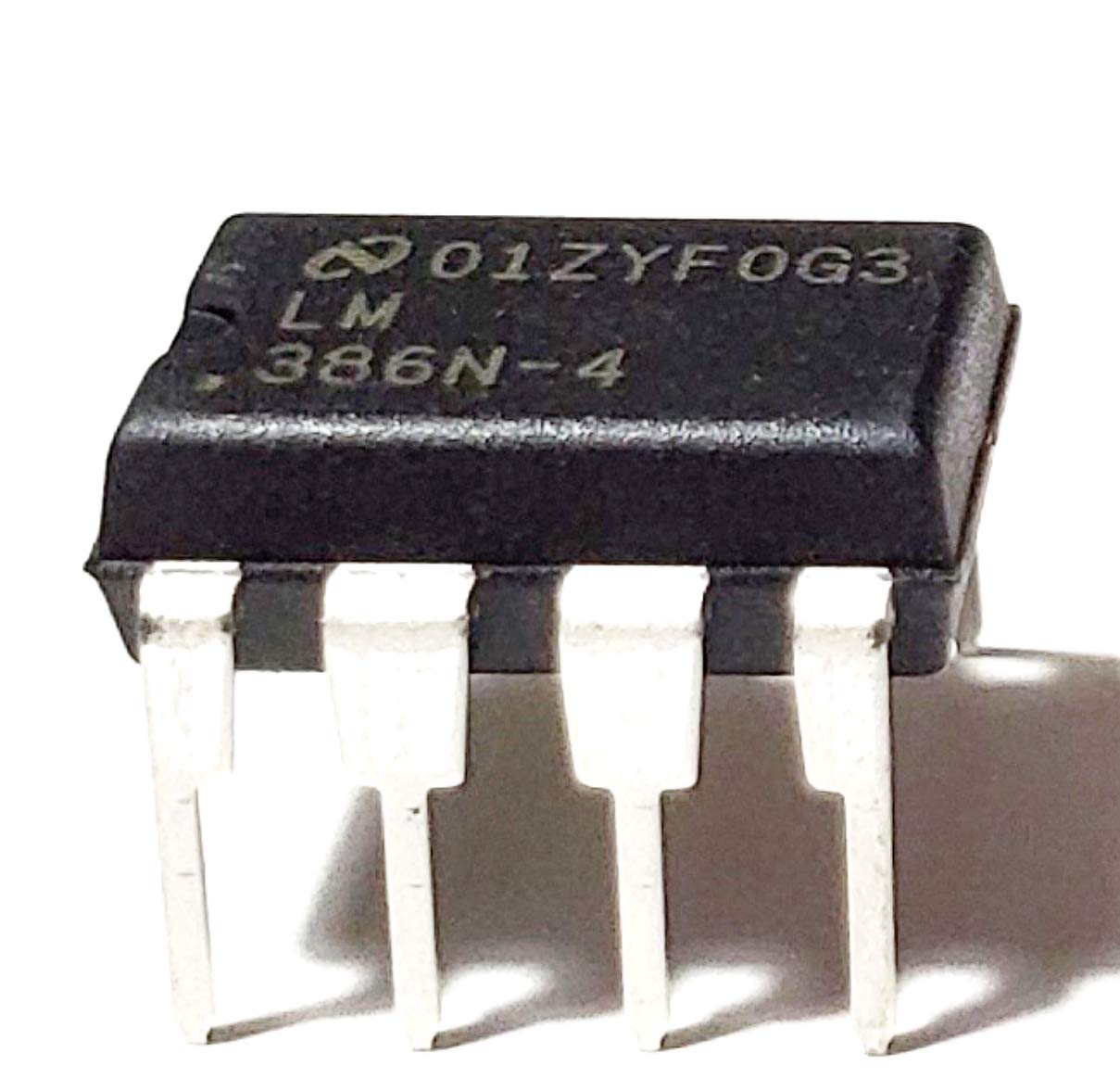 Juried Engineering LM386N-4/NOPB LM386N-4 LM386 Wide Input Voltage Low Power Audio Amplifier with Internal Gain DIP-8 Breadboard-Friendly (Pack of 10)