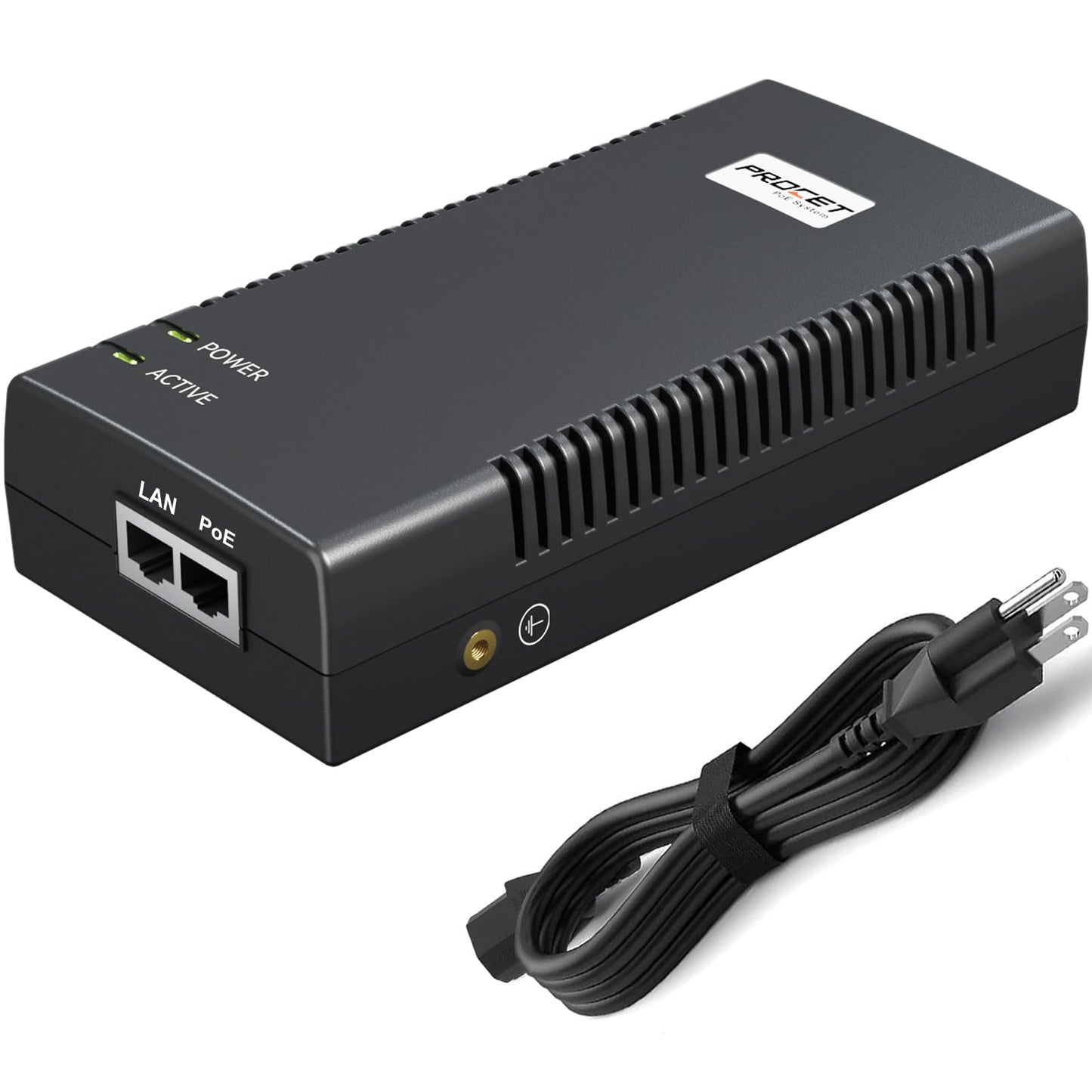 PROCET Gigabit PoE Injector 90W IEEE802.BT PoE Power Injector with 6KV Surge Protection for HD PTZ AI Camera, CCTV/IP Camera, UniFi U6 Enterprise