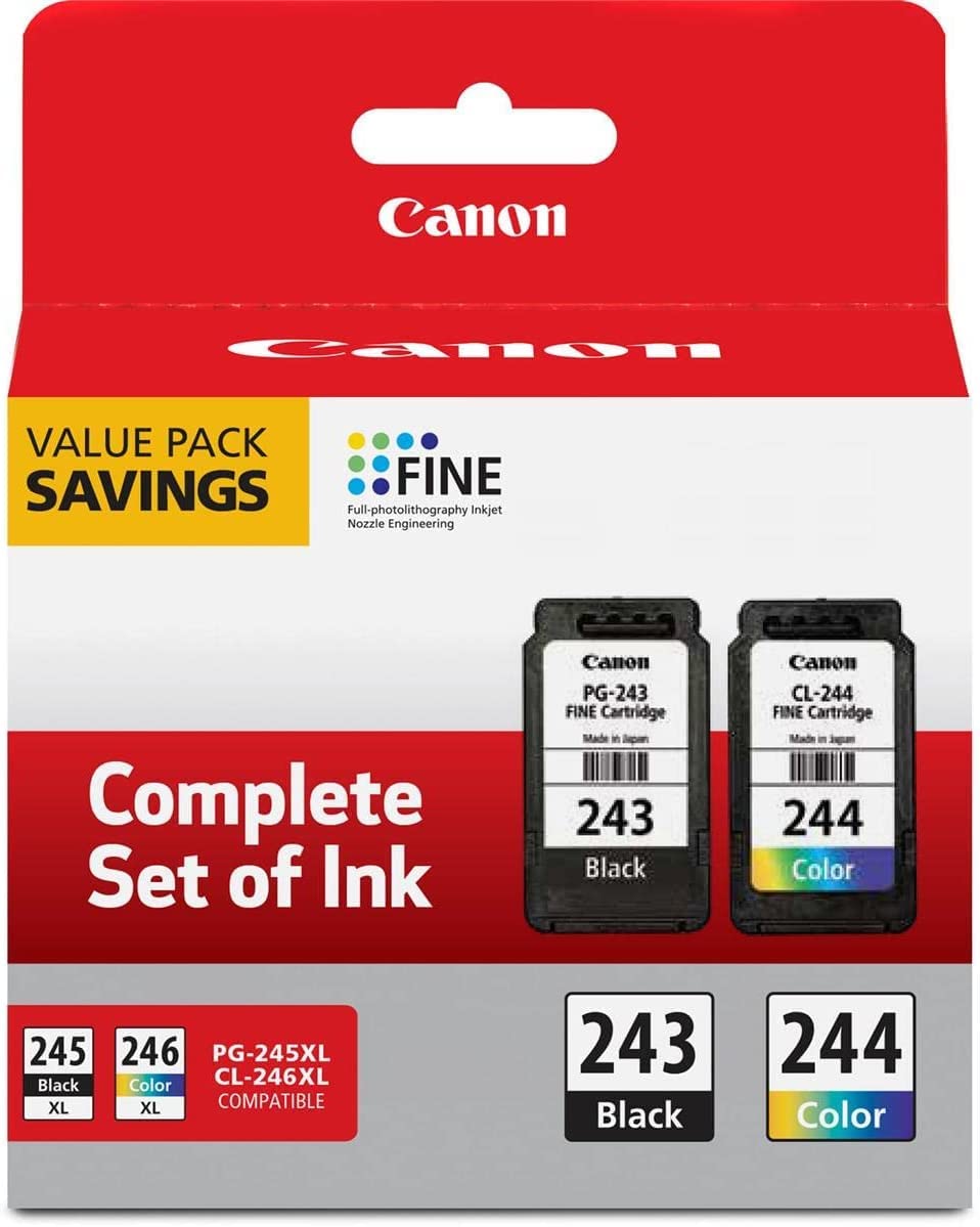 Canon PG-243/CL-244 Black and Color Ink Cartridge Value Pack for Select PIX